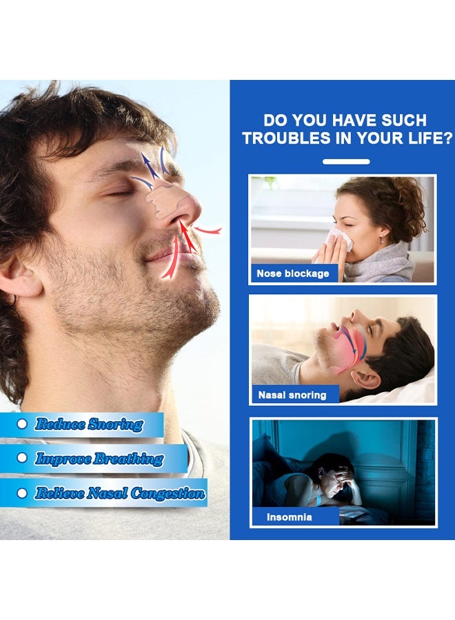 ERAYCEE Nasal Strips, Stop Snoring Strips, Extra Strength Nasal Strips For Snoring, Relieve Nasal Congestion, Improved Airflow And Comfortable Fit Snore Strips, Extra Strength Anti Snoring, 10 Patches - Image 2